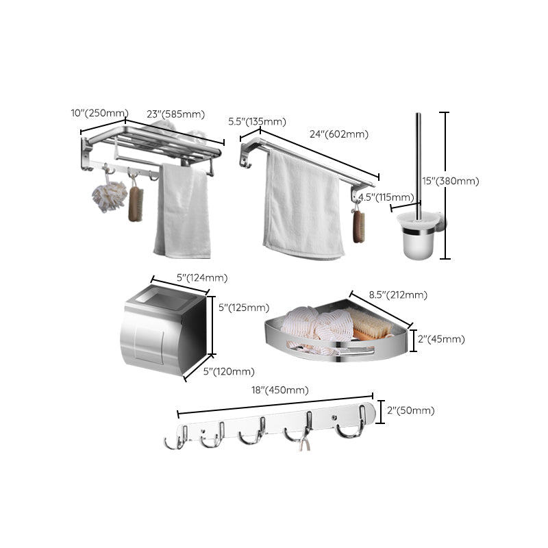 Avtoit | Modern Stainless Steel Bathroom Shelf Paper Holder Bathroom Accessories Set