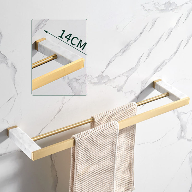 Avtoit | Marble & Brass Bathroom Accessories Set Golden Bathroom Accessories Kit
