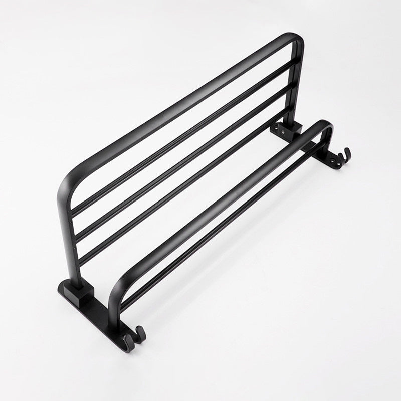 Avtoit | Contemporary 8-piece Bathroom Accessory Set Matte Black Bathroom Shelf/Paper Holder/Towel Hook