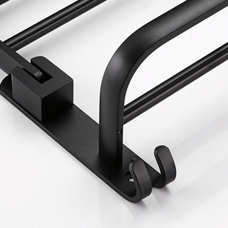 Avtoit | Contemporary 8-piece Bathroom Accessory Set Matte Black Bathroom Shelf/Paper Holder/Towel Hook
