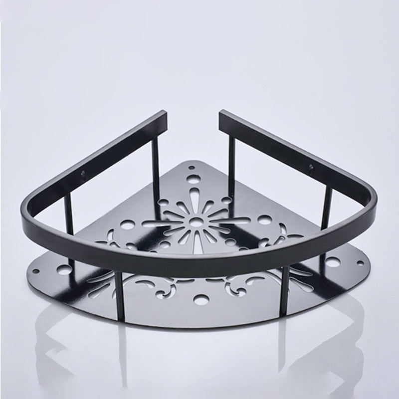 Avtoit | Contemporary 8-piece Bathroom Accessory Set Matte Black Bathroom Shelf/Paper Holder/Towel Hook