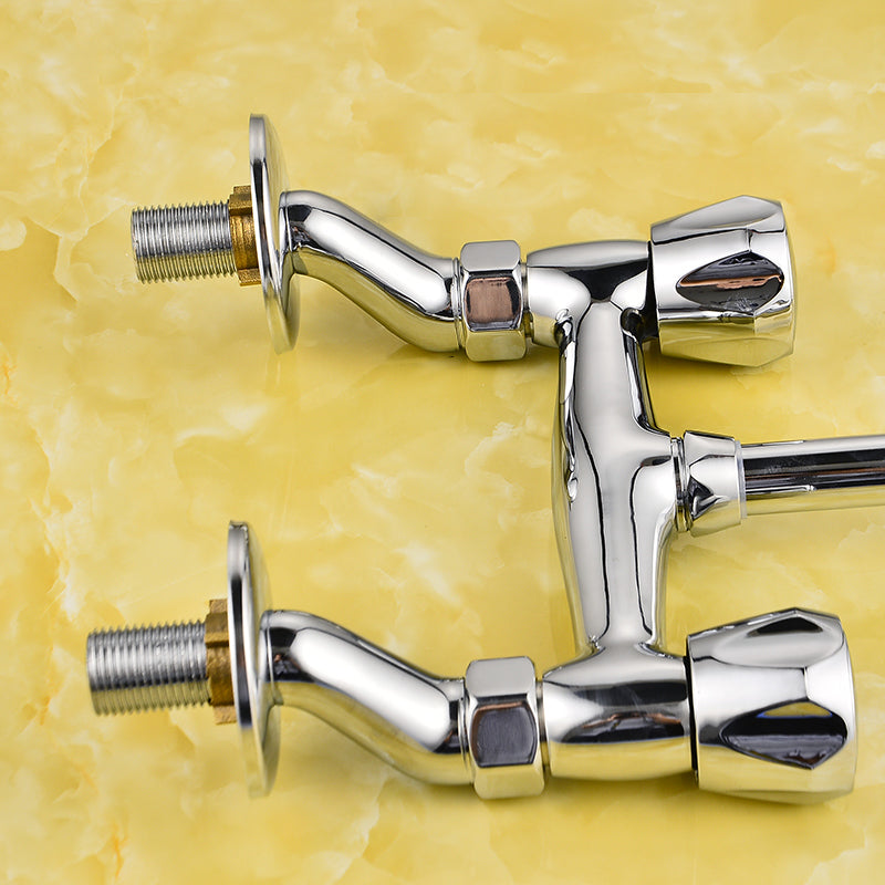 Avtoit | Contemporary Widespread Bathroom Faucet Knob Handle Goose Neck Arc Solid Brass Faucet