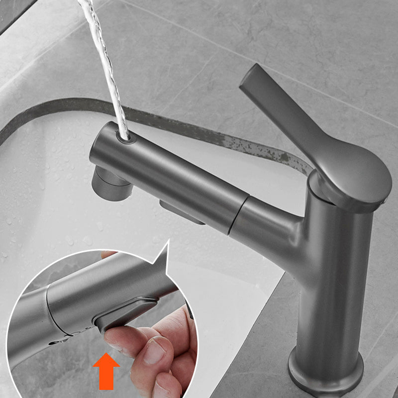 Avtoit | Contemporary Vessel Faucet Copper Single Handle Low Arc Pull Down Vessel Faucet for Home