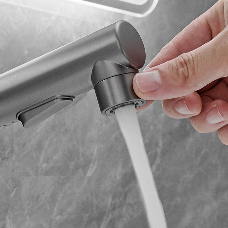 Avtoit | Contemporary Vessel Faucet Copper Single Handle Low Arc Pull Down Vessel Faucet for Home