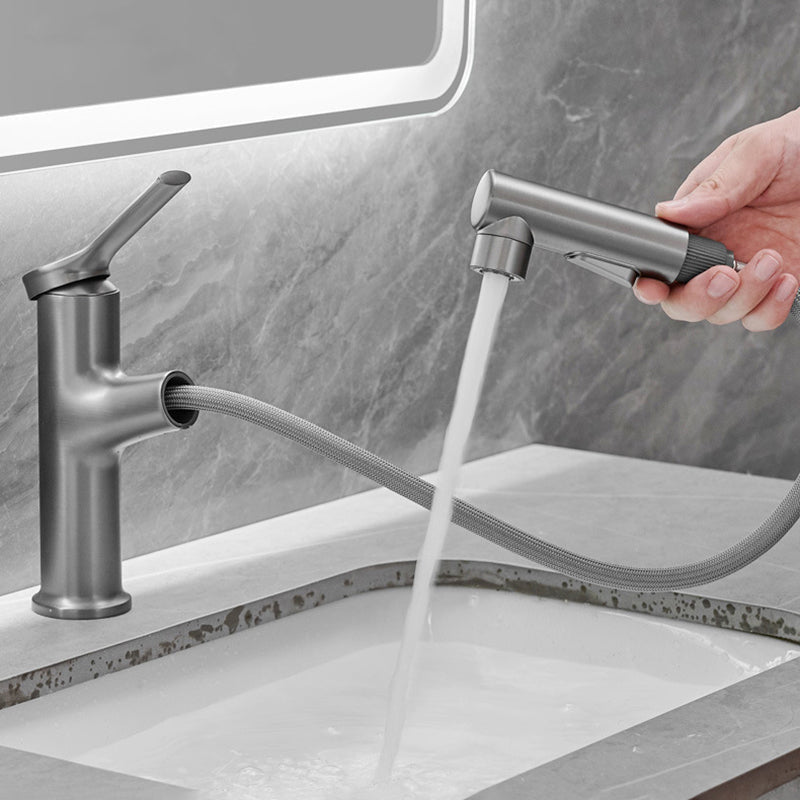 Avtoit | Contemporary Vessel Faucet Copper Single Handle Low Arc Pull Down Vessel Faucet for Home