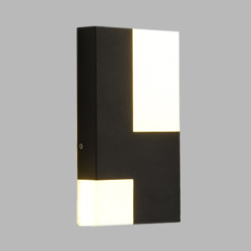 Avtoit | White/Black Rectangular Wall Light Minimalist LED Acrylic Wall-mounted Lamp for Nightstand