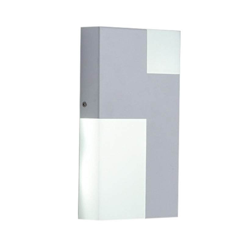 Avtoit | White/Black Rectangular Wall Light Minimalist LED Acrylic Wall-mounted Lamp for Nightstand