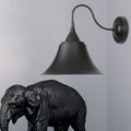 Avtoit | Metal Black/Rust Sconces Light Cone Shade 1-Light Industrial Wall Mounted Lighting with Gooseneck