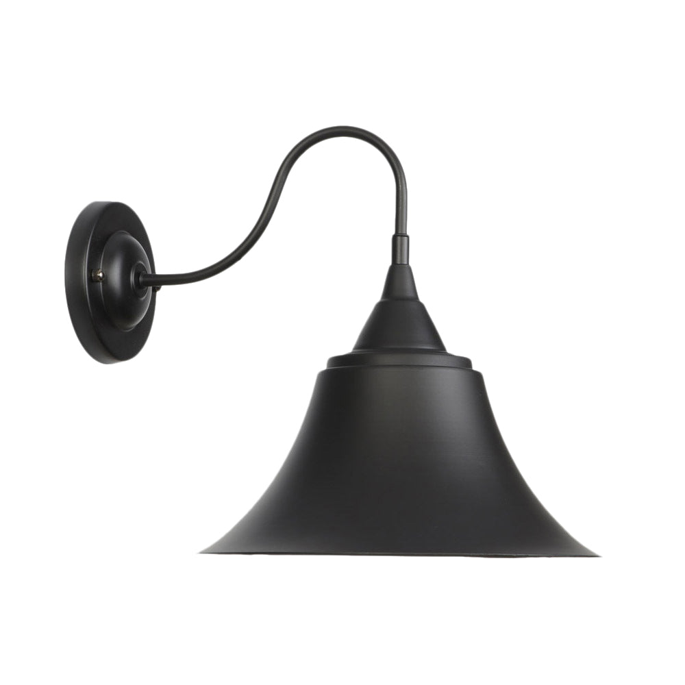 Avtoit | Metal Black/Rust Sconces Light Cone Shade 1-Light Industrial Wall Mounted Lighting with Gooseneck