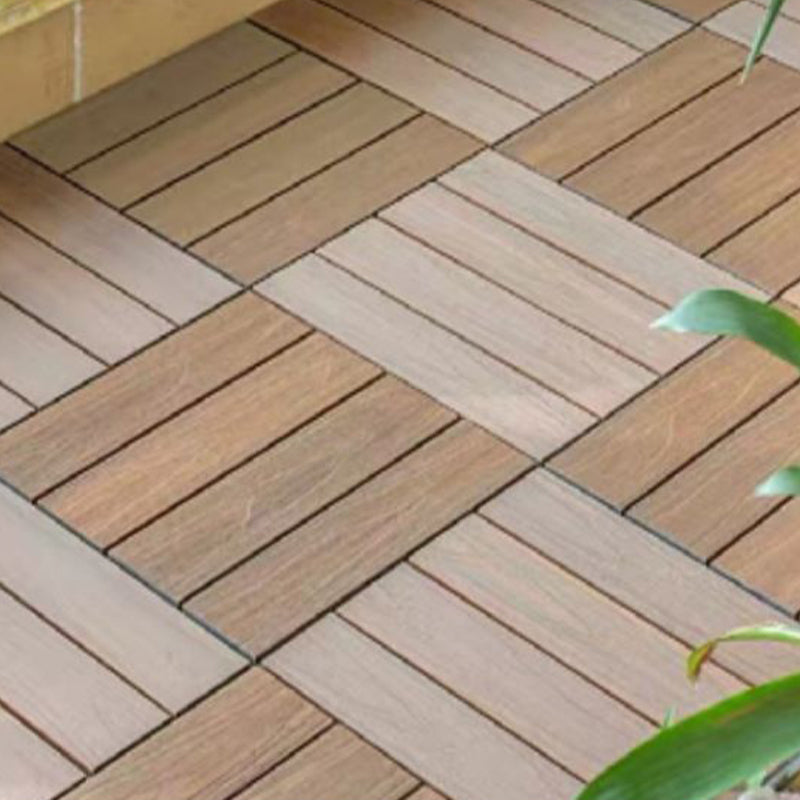 Avtoit | Square Engineer Wooden Floor Water Repellent Smooth Tile for Patio Garden