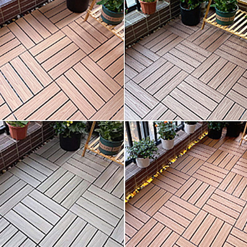 Avtoit | Square Engineer Wooden Floor Water Repellent Smooth Tile for Patio Garden