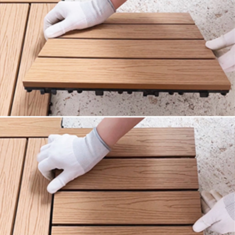 Avtoit | Square Engineer Wooden Floor Water Repellent Smooth Tile for Patio Garden