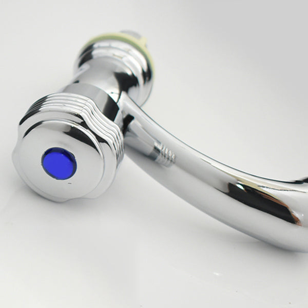 Avtoit | Contemporary Water Tap Knob Handle Low Arc Zinc Faucet in Silver
