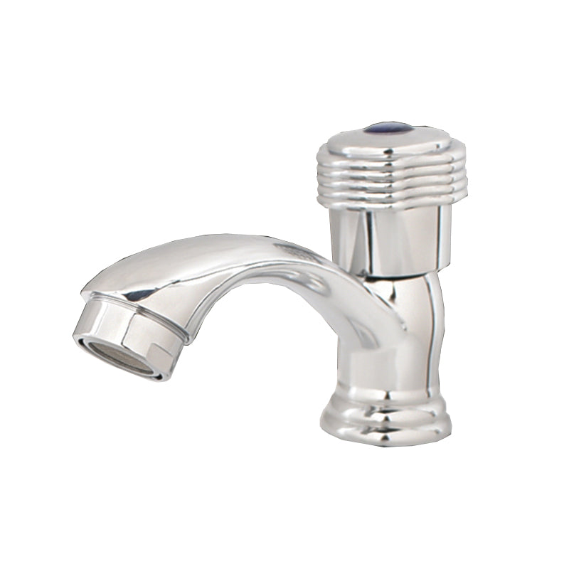 Avtoit | Contemporary Water Tap Knob Handle Low Arc Zinc Faucet in Silver