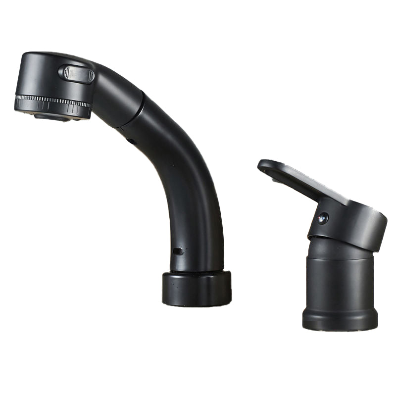 Avtoit | Modern Style Sink Faucet Copper Handle Low Arc Pull-Out Sink Faucet