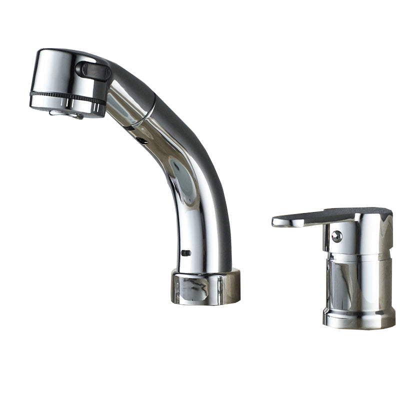 Avtoit | Modern Style Sink Faucet Copper Handle Low Arc Pull-Out Sink Faucet