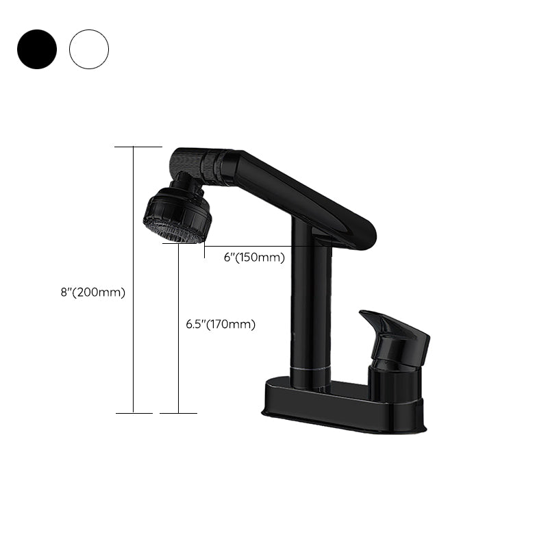 Avtoit | Modern Style Sink Faucet Copper Handle Low Arc Pull-Out Sink Faucet