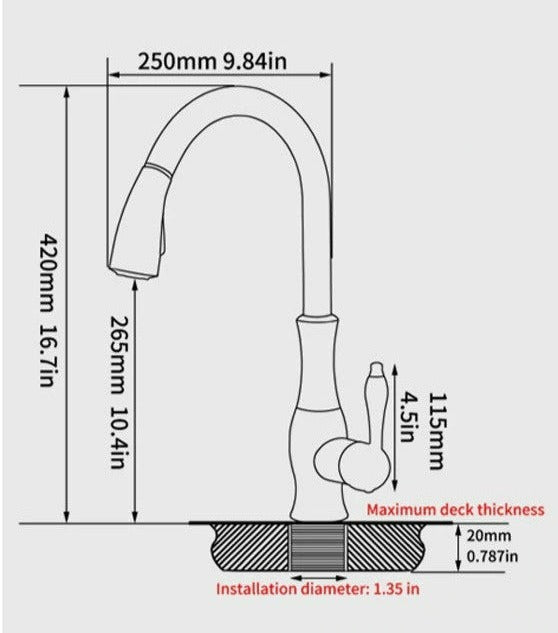 Avtoit | Anton - Retractable kitchen faucet
