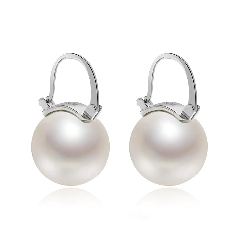 Avtoit | Black Pearl Earrings  Available in White Champagne Grey Gold and Black  Pearl Dangle Earrings