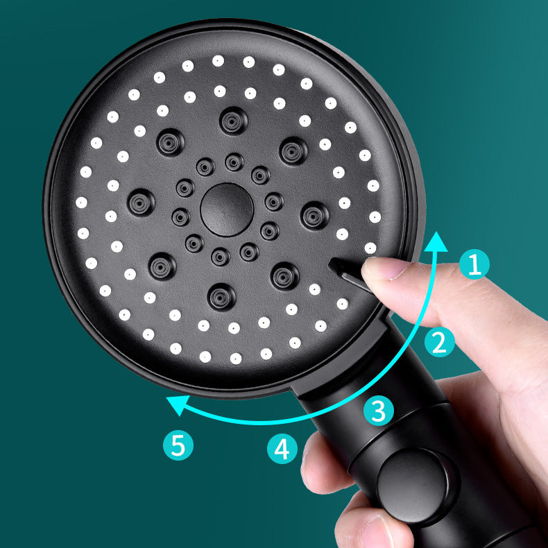 Avtoit | Round Spray Shower Head 6 Settings Adjustable Water Flow Handheld Shower Head