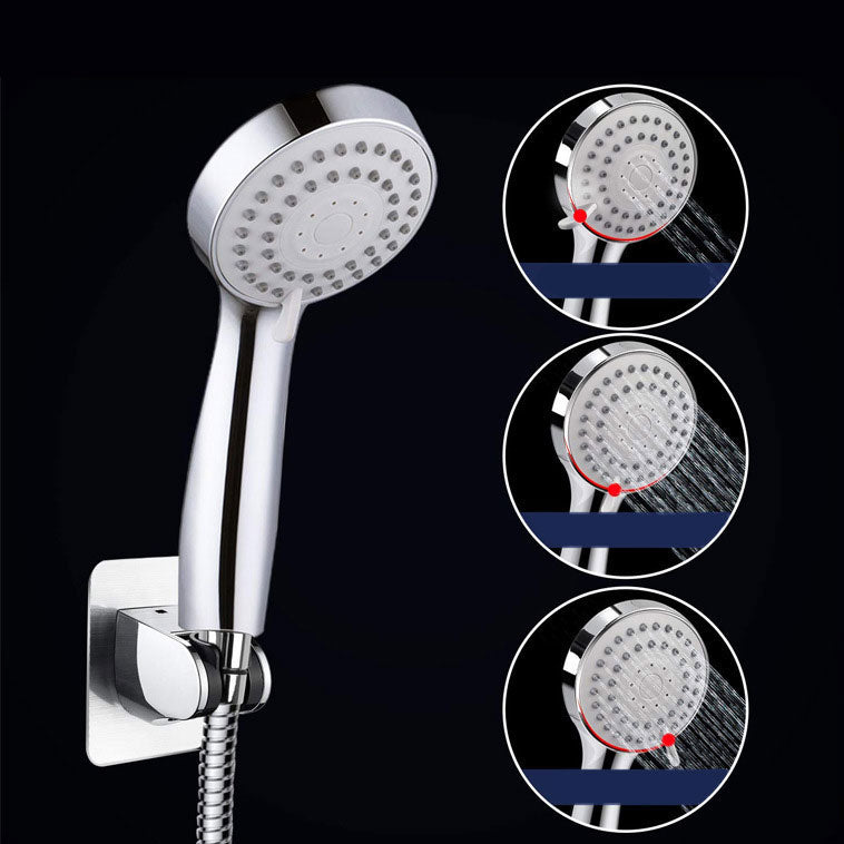 Avtoit | 4-Setting Silver Shower Set Concealed Wall Mount Holder Tee with Outlet