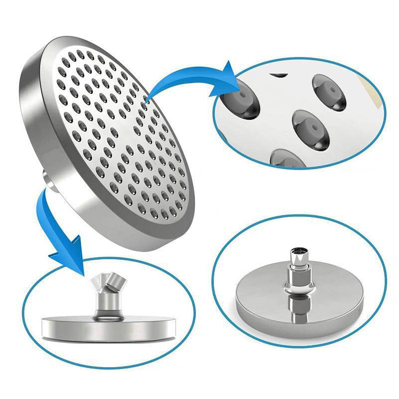 Avtoit | Round Pressure Regulated Rain Shower Head Wall Mount Adjustable Shower Head