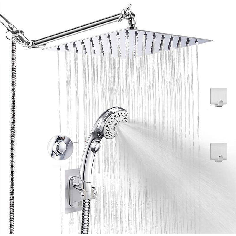 Avtoit | Stainless Steel 8 Inch Shower Set 5 Sprays Handheld Shower Head Shower Arm