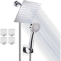 Avtoit | High Pressure 8 Inch Shower Set 3-Function Hand Shower Stainless Steel Square Ceiling Shower Head