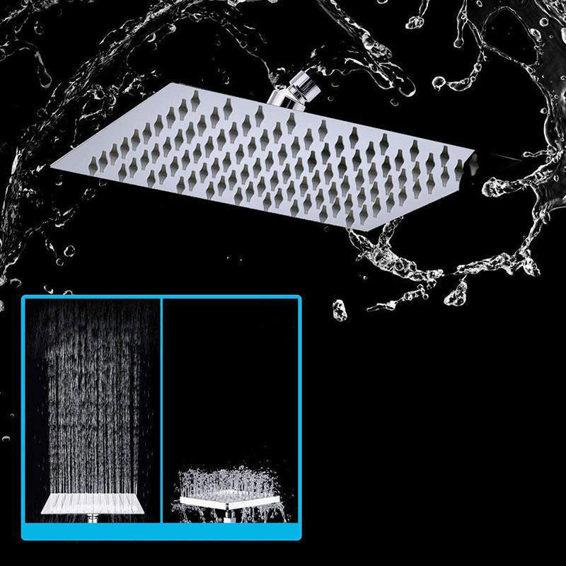 Avtoit | High Pressure 8 Inch Shower Set 3-Function Hand Shower Stainless Steel Square Ceiling Shower Head