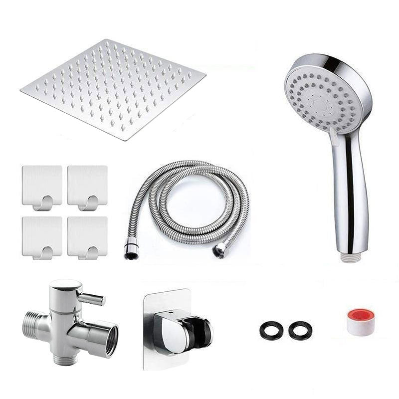 Avtoit | High Pressure 8 Inch Shower Set 3-Function Hand Shower Stainless Steel Square Ceiling Shower Head