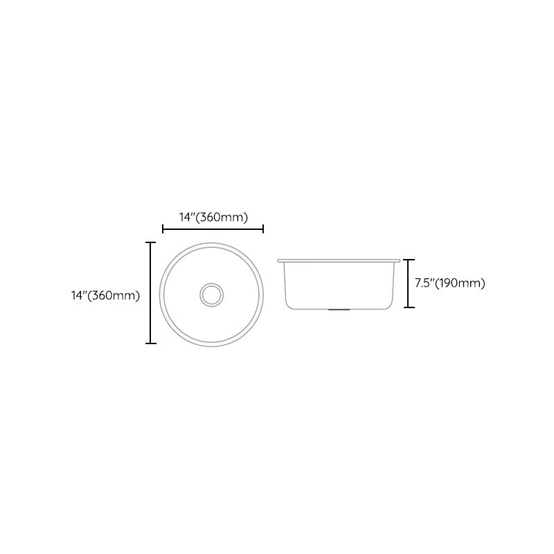 Avtoit | Contemporary Style Kitchen Sink Stainless Steel Kitchen Sink with Single Bowl