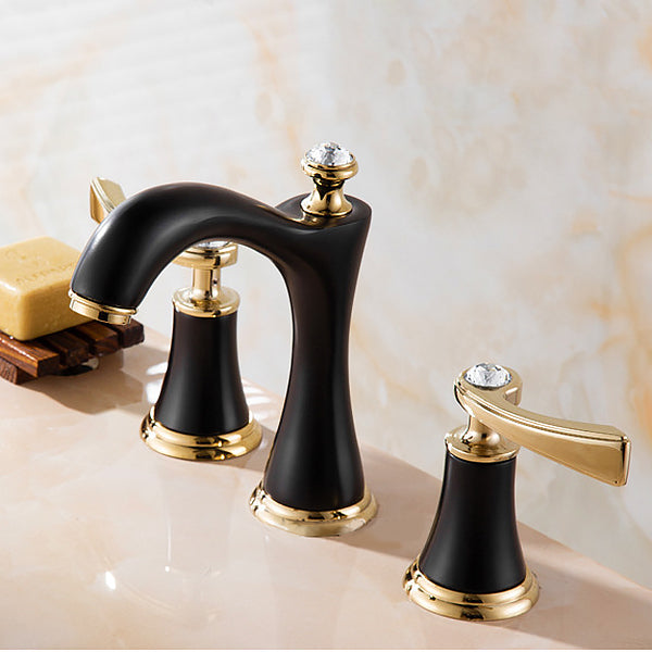 Avtoit | Modern Vessel Faucet Brass 2 Handles Low Arc Vessel Faucet for Home