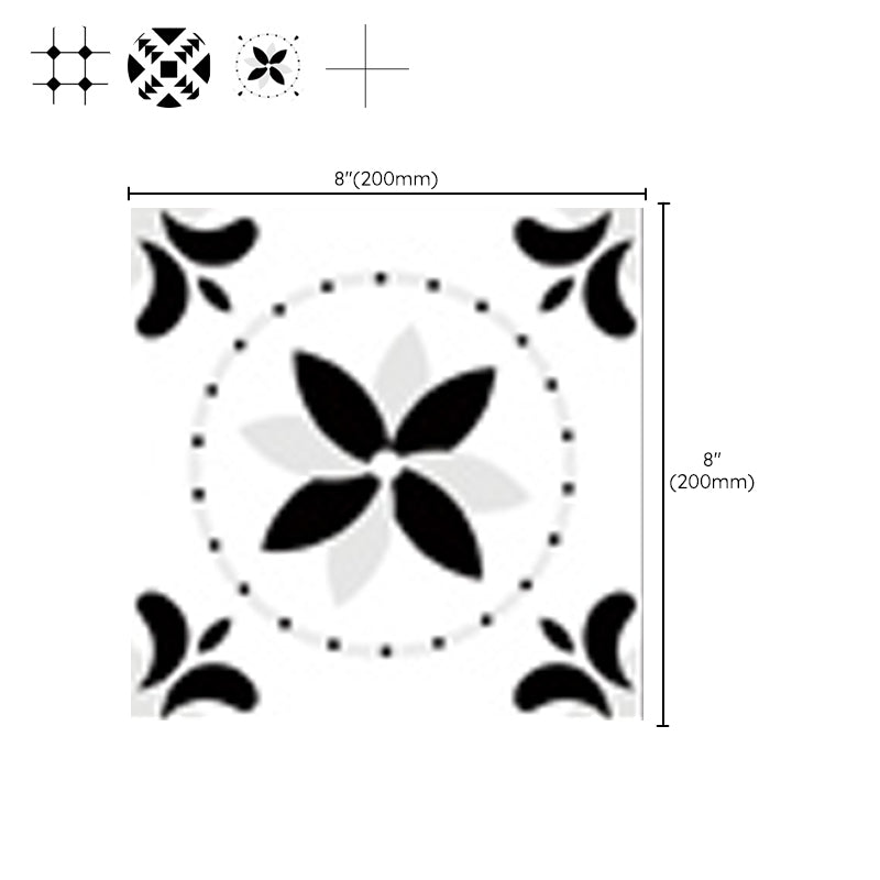 Avtoit | Modern Peel & Stick Mosaic Tiles PVC Single Panel Square Peel and Stick Wall Tile