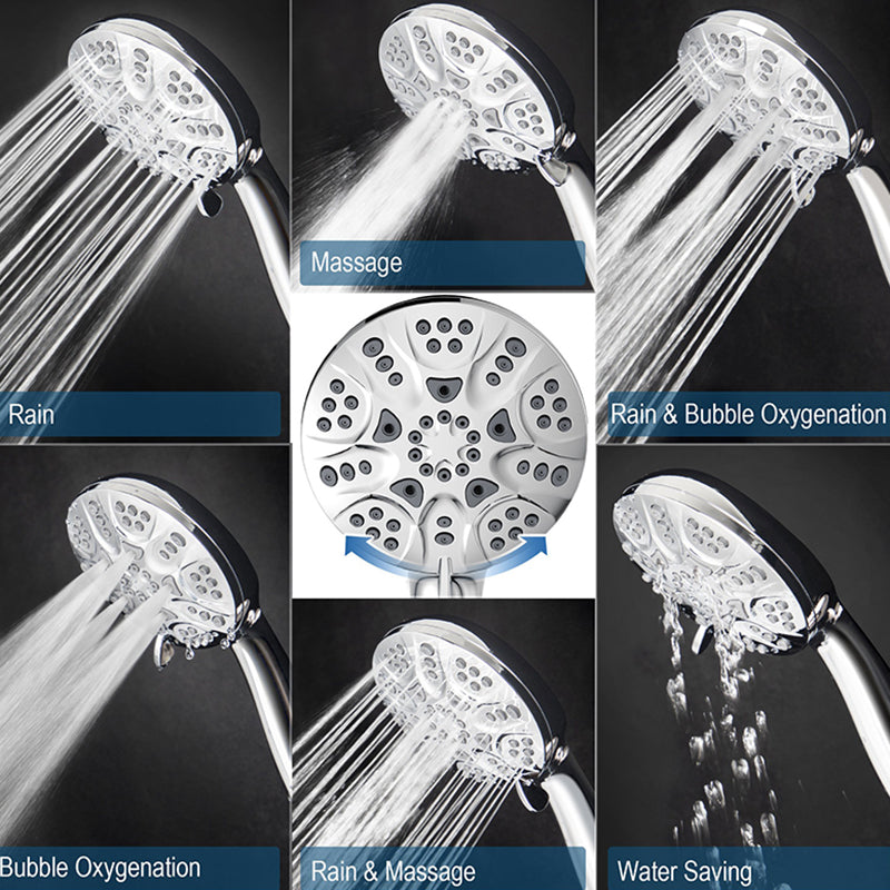 Avtoit | Contemporary Shower Combo Dual Shower Head Chrome Ceiling Mounted Round Shower Head