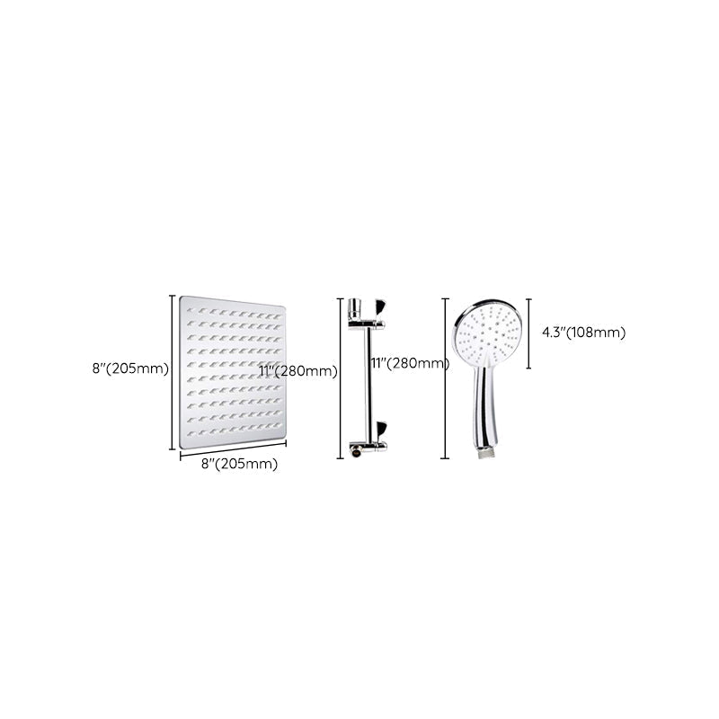 Avtoit | Contemporary Dual Shower Head Square High Arc Shower Head Combination in Chrome