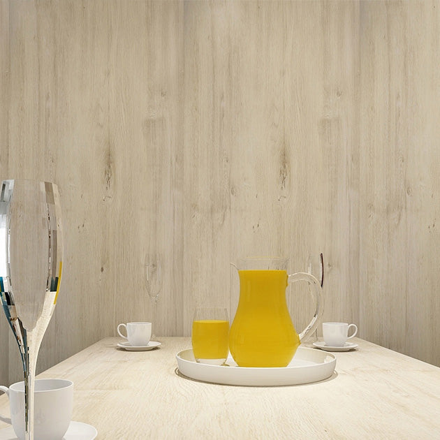 Avtoit | Modern Pearl Wainscoting PVC Wood Grain Wall Access Panel Peel and Stick Wall Tile
