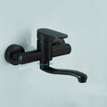 Avtoit | Low-Arc Bathtub Filler Black Lever Wall-Mounted Copper Bathtub Filler