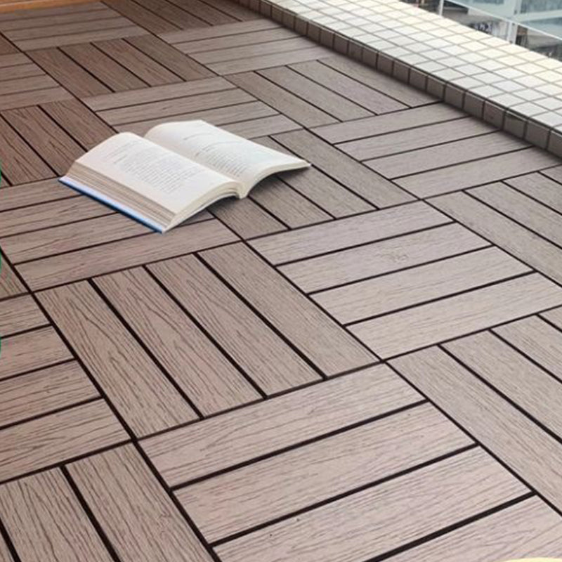 Avtoit | Wooden Floor Tile Solid Color Click Lock Non-Slip Outdoor Terrace