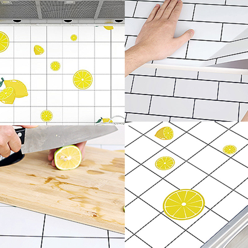 Avtoit | Modern Kitchen Backsplash Wallpaper Plaid Print Peel and Stick Backsplash Tile