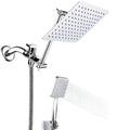 Avtoit | Pull down Dual Shower Head Square High Arch Shower Head Combo in Chrome