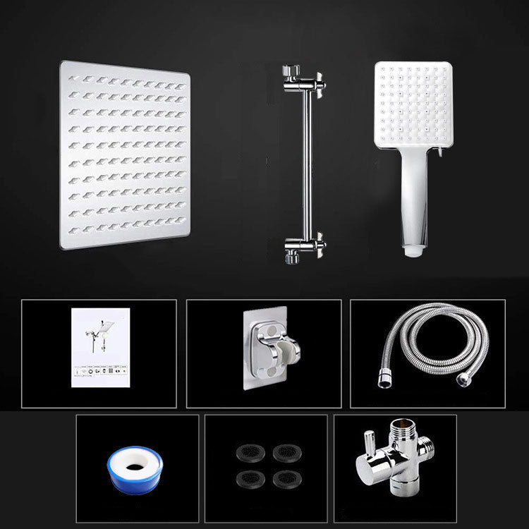 Avtoit | Pull down Dual Shower Head Square High Arch Shower Head Combo in Chrome