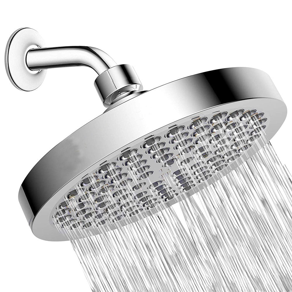 Avtoit | Contemporary Fixed Shower Head Round Metal Spray Head in Silver
