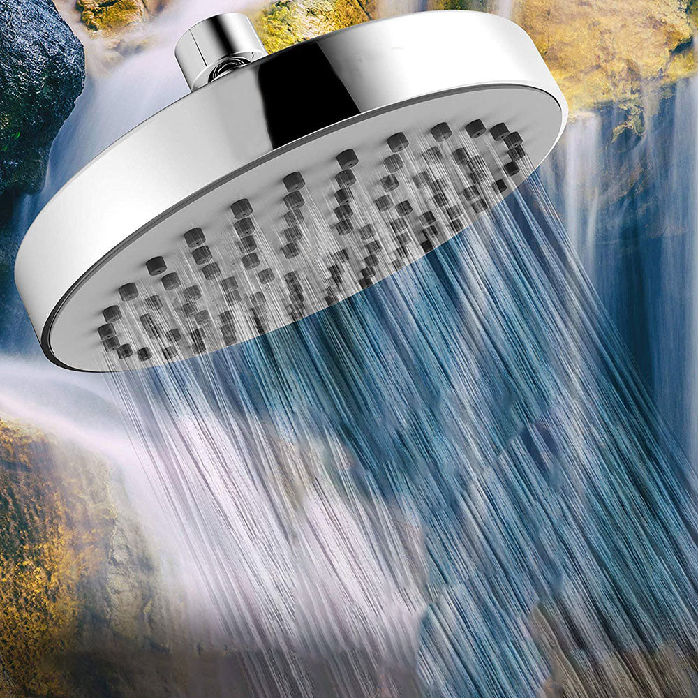 Avtoit | Contemporary Fixed Shower Head Round Metal Spray Head in Silver