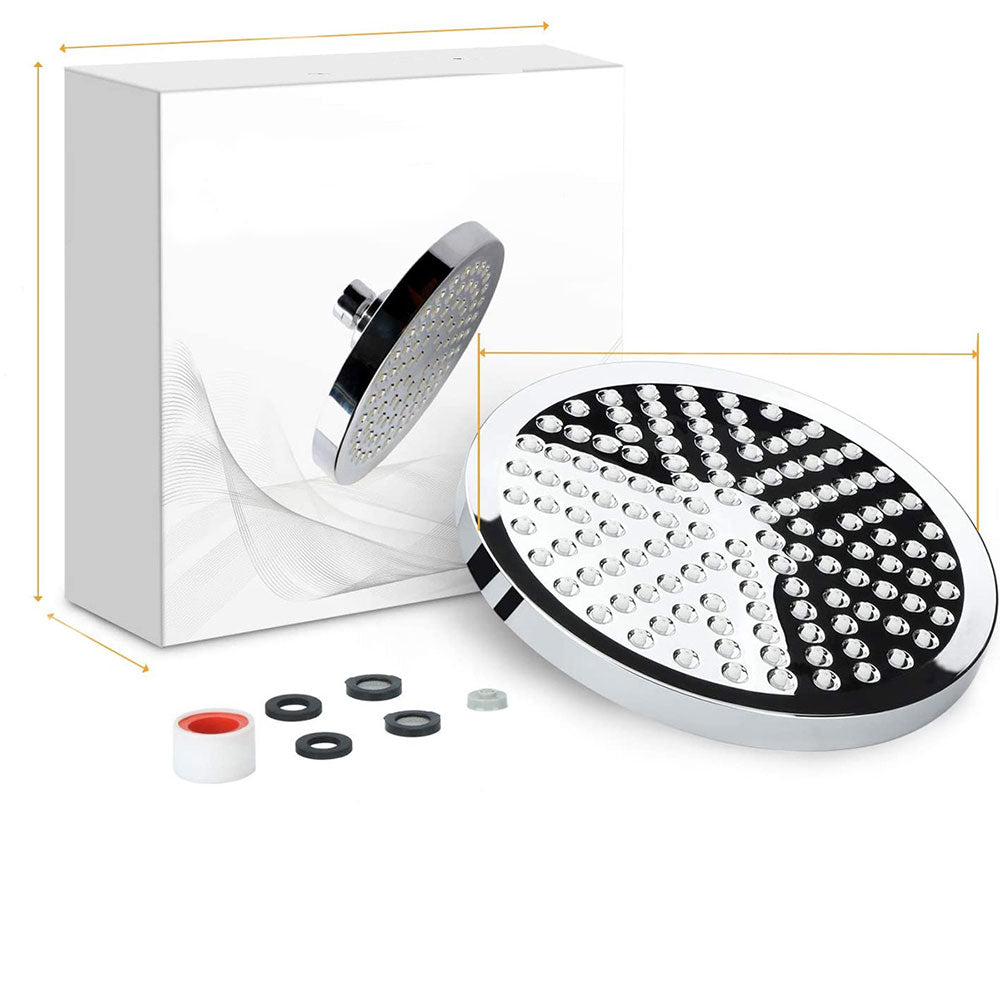 Avtoit | Contemporary Fixed Shower Head Round Metal Spray Head in Silver