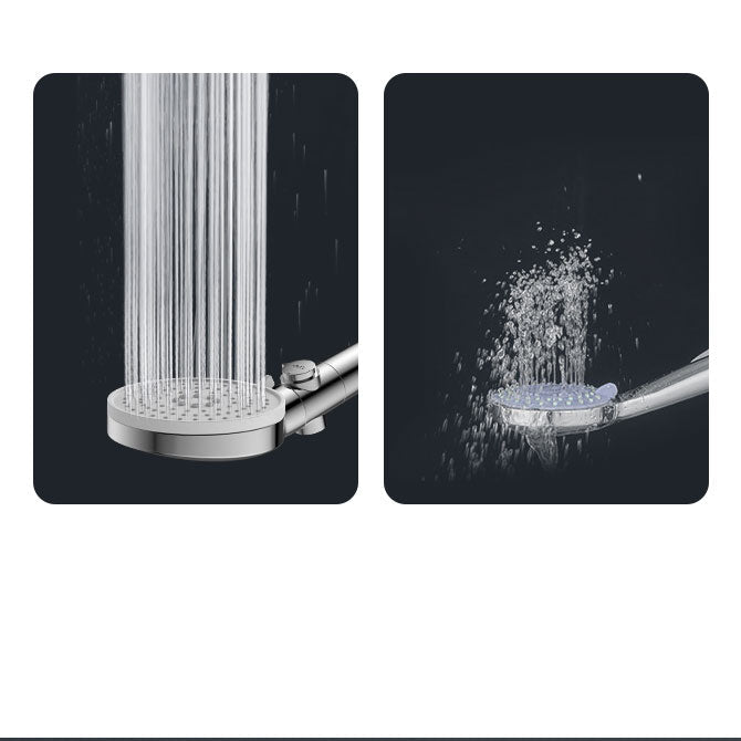Avtoit | Contemporary Hand Shower Round Shower Head Combo in Silver