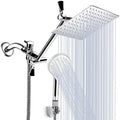 Avtoit | Modern Dual Shower Head Square High Arc Shower Head in Silver