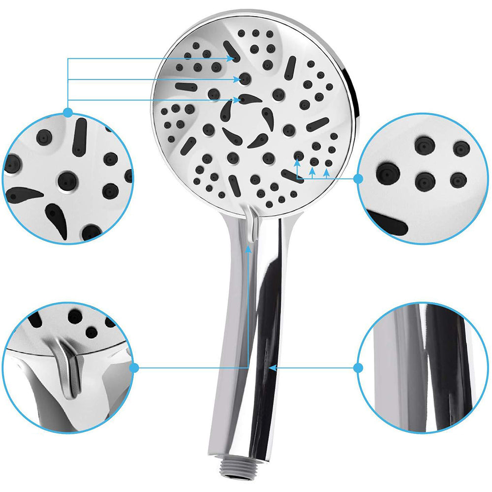 Avtoit | Modern Dual Shower Head Square High Arc Shower Head in Silver