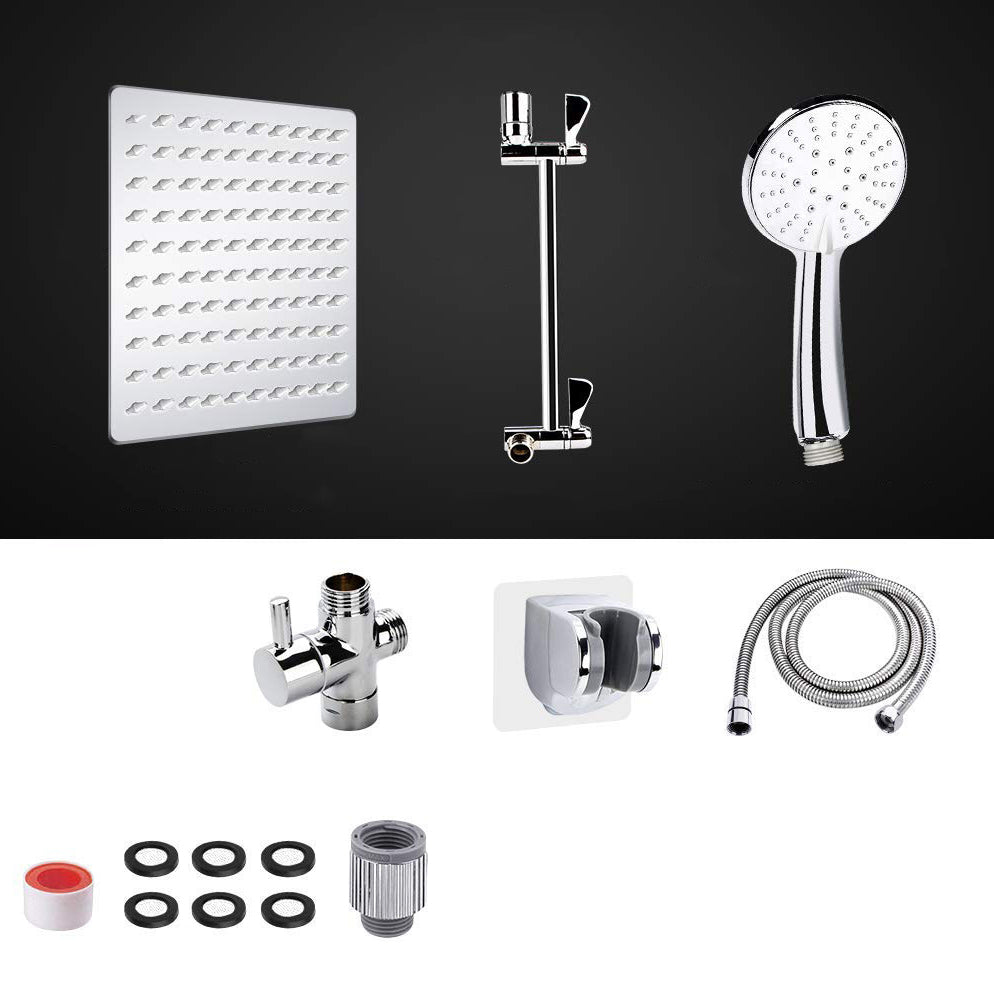 Avtoit | Modern Dual Shower Head Square High Arc Shower Head in Silver