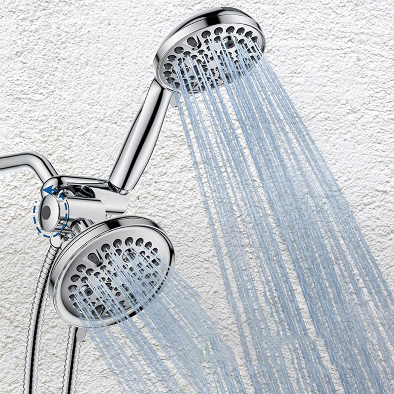 Avtoit | Contemporary Shower Combination Adjustable Shower Head Chrome Ceiling Mounted Round Shower Head