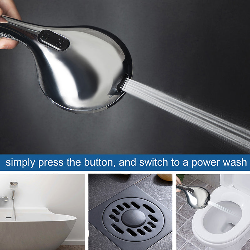 Avtoit | Contemporary Shower Combination Adjustable Shower Head Chrome Ceiling Mounted Round Shower Head